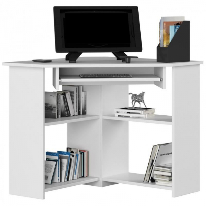 BIROU CALCULATOR PE COLT, PLACA LAMINATA, 5 RAFTURI, ALB, 80X80X74 CM, TED [4]