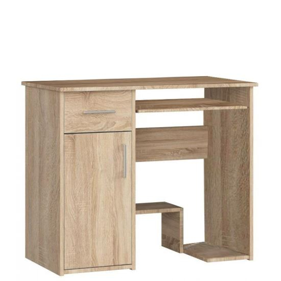 BIROU CALCULATOR, PLACA LAMINATA, 1 SERTAR, 3 RAFTURI, STEJAR, 90X50X74 CM [1]