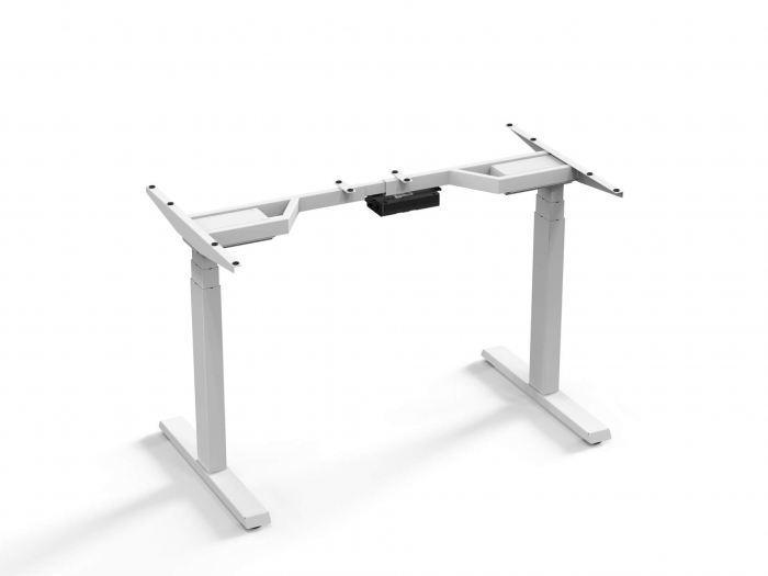 CADRU PENTRU BIROU REGLABIL 62-128 CM, CU 2 MOTOARE, DIGITAL TOUCH CONTROLLER, CULOARE ALB [2]