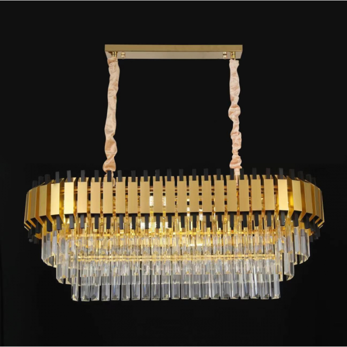 Candelabru Auriu Cristal Moderna 10xE14 [1]