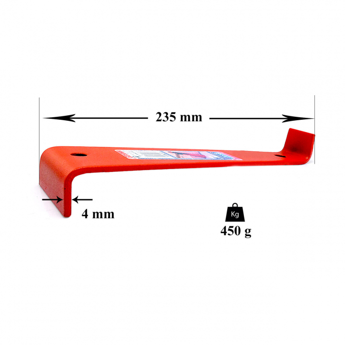 CARLIG PENTRU MONTARE PARCHET, BARA DE TRACTIUNE MONTAJ 235X4 MM [3]