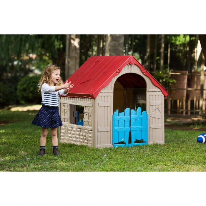 CASUTA DE JOACA , ROSU/BEJ/ALBASTRU, 101X89X110 CM, KETER WONDERFOLD [9]