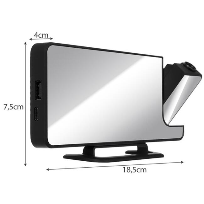 CEAS DESTEPTATOR, MULTIFUNCTIONAL, 4 IN 1, CU LED, OGLINDA, NEGRU, 18.5X4X7.5 CM, IZOXIS [8]