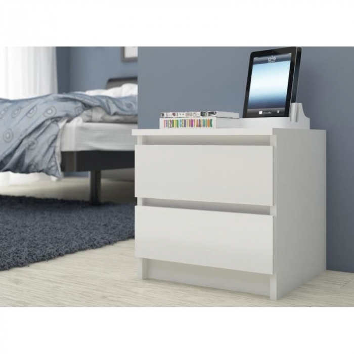 COMODA, PLACA LAMINATA, 2 SERTARE, ALB, 60X40X55 CM [4]