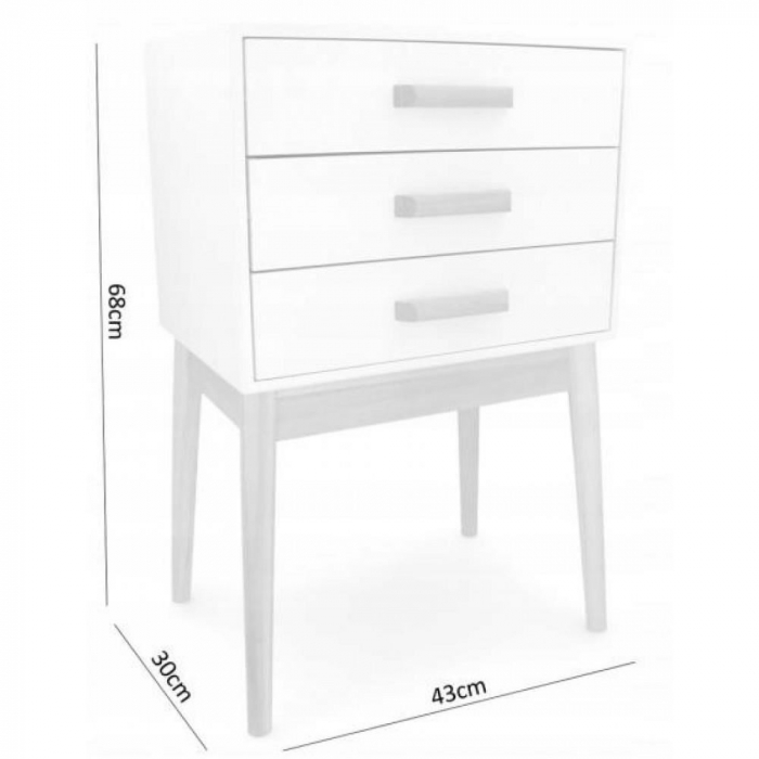 COMODA STIL SCANDINAV, 3 SERTARE, 43X30X68 CM [2]