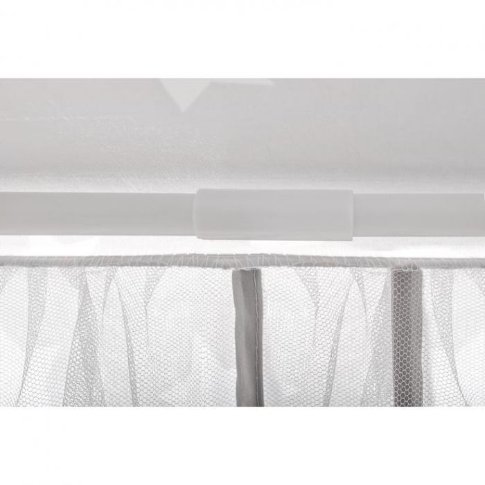 CORT DE JOACA PENTRU COPII, CU PERDELE, ROZ SI GRI, 123X123X140 CM, KRUZZEL [6]