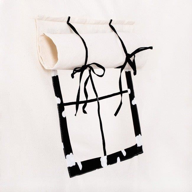 CORT DE JOACA PENTRU COPII, STIL INDIAN, NEGRU CU NORI, 120X100X160 CM, SPRINGOS [3]