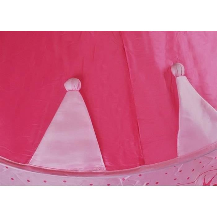 CORT DE JOACA PENTRU COPII, TIP CASTEL, IMPERMEABIL, CU HUSA, MODEL BULINE SI CORONITE, ROZ, 105X135 CM, ISOTRADE [10]