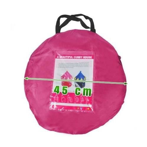 CORT DE JOACA PENTRU COPII, TIP CASTEL, IMPERMEABIL, CU HUSA, MODEL BULINE SI CORONITE, ROZ, 105X135 CM, ISOTRADE [3]