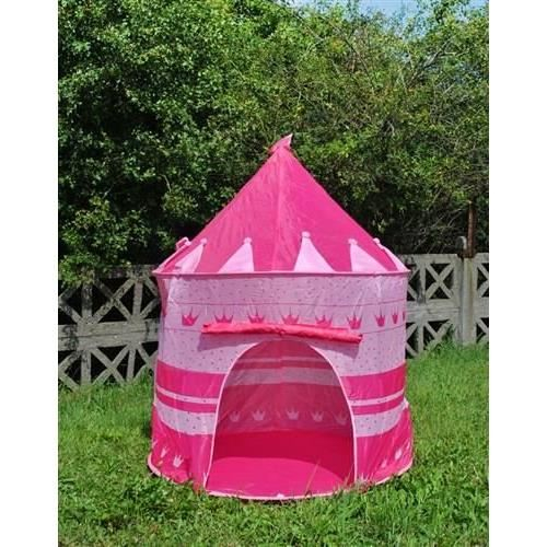 CORT DE JOACA PENTRU COPII, TIP CASTEL, IMPERMEABIL, CU HUSA, MODEL BULINE SI CORONITE, ROZ, 105X135 CM, ISOTRADE [5]