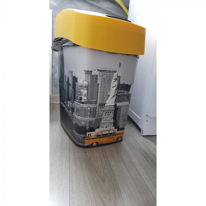 COS DE GUNOI CU CAPAC BATANT, PLASTIC, MODEL NEW YORK, 25 L, 34X26X47 CM, CURVER [2]