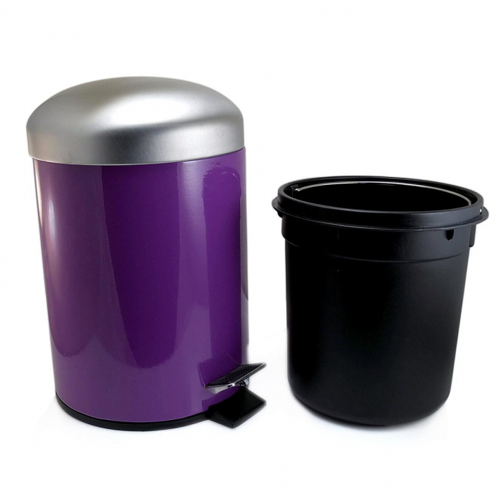 COS DE GUNOI CU PEDALA - CAPACITATE 5 LITRI - MOV [2]