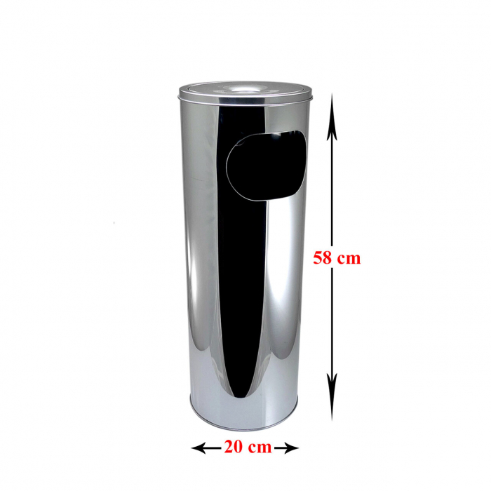 COS DE GUNOI DIN INOX CU SCRUMIERA 20 X 58 CM 18 L [3]