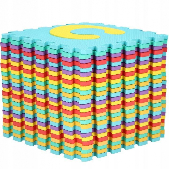 COVOR SPUMA PTR COPII, EVA MULTICOLOR, MODEL ALFABET, 172X172X1CM, SPRINGOS [8]