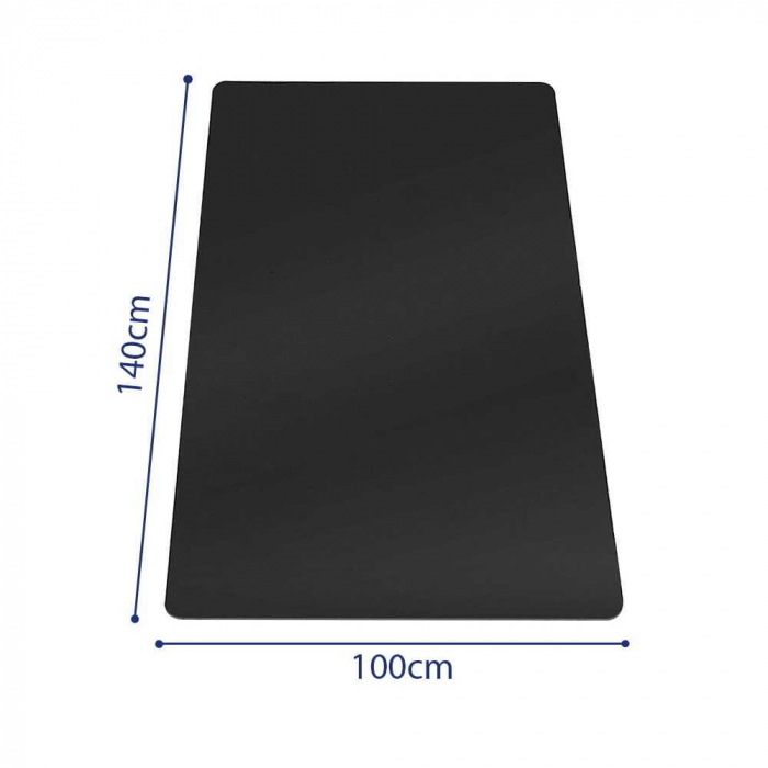 COVORAS PROTECTIE PODEA PENTRU SCAUN BIROU, MUFART, PP, NEGRU, 140X100 CM [3]