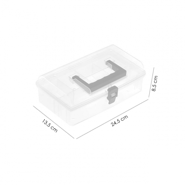 CUTIE CU ORGANIZATOR, MANER, 5 COMPARTIMENTE, 24.5X13.5X8.5 CM, STREND PRO [2]