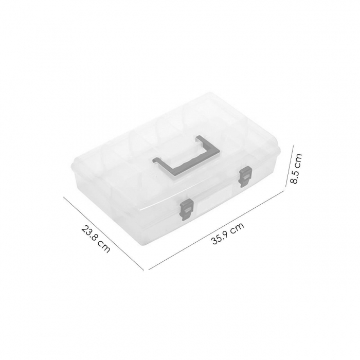 CUTIE CU ORGANIZATOR, MANER, 6 COMPARTIMENTE, 35.9X23.8X8.5 CM, STREND PRO [2]