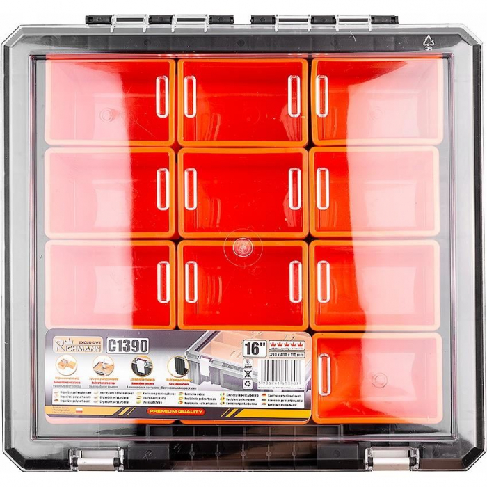 CUTIE CU ORGANIZATOR, POLICARBONAT, 12 COMPARTIMENTE, 39X40X11 CM, RICHMANN EXCLUSIVE [2]