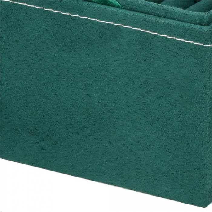 CUTIE PENTRU BIJUTERII, CATIFEA, VERDE, 12X12X12 CM, SPRINGOS [20]