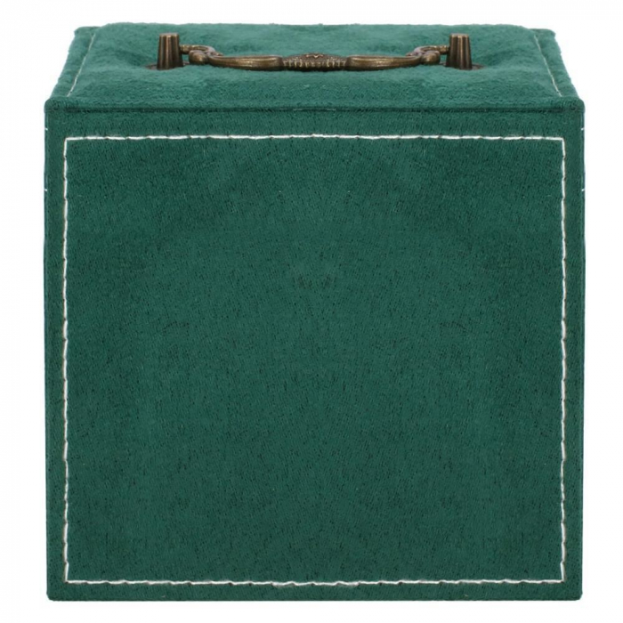 CUTIE PENTRU BIJUTERII, CATIFEA, VERDE, 12X12X12 CM, SPRINGOS [2]