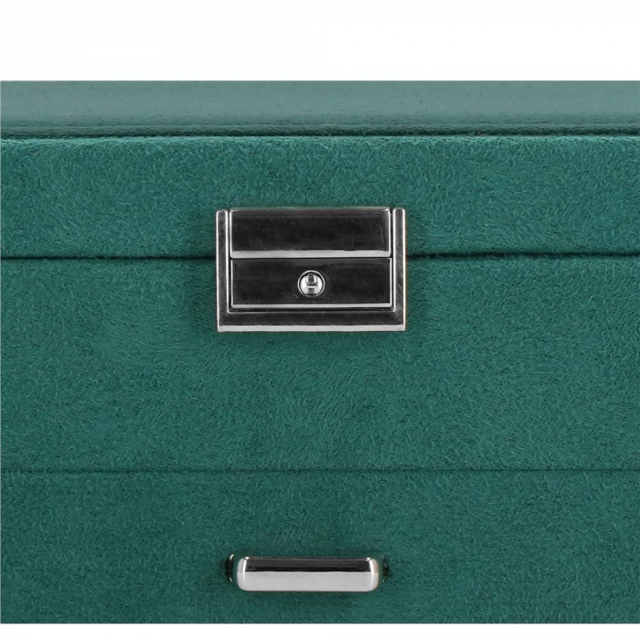 CUTIE PENTRU BIJUTERII, CATIFEA, VERDE, 27X19X10.5 CM, SPRINGOS [4]