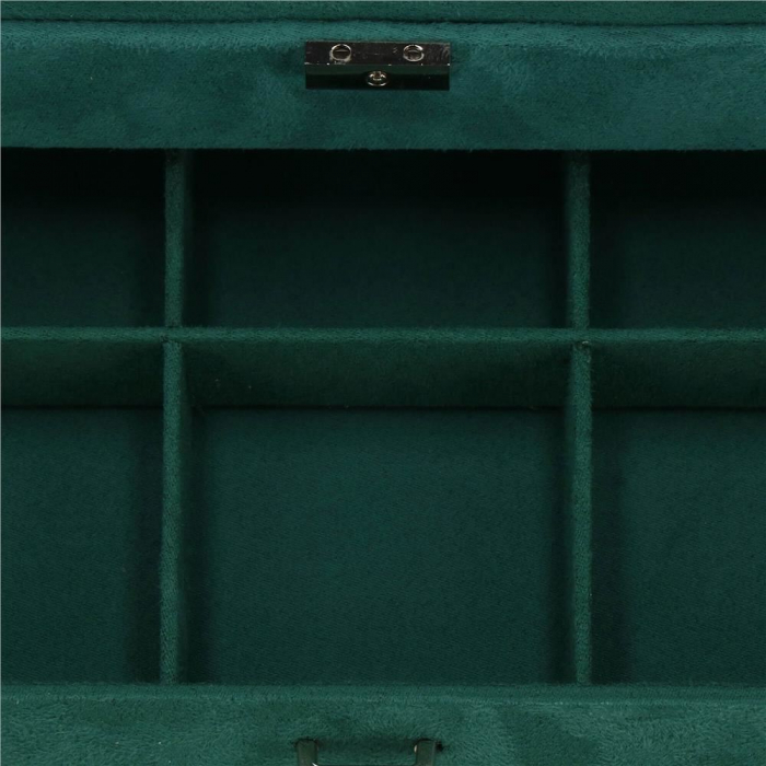 CUTIE PENTRU BIJUTERII, CATIFEA, VERDE, 27X19X10.5 CM, SPRINGOS [6]