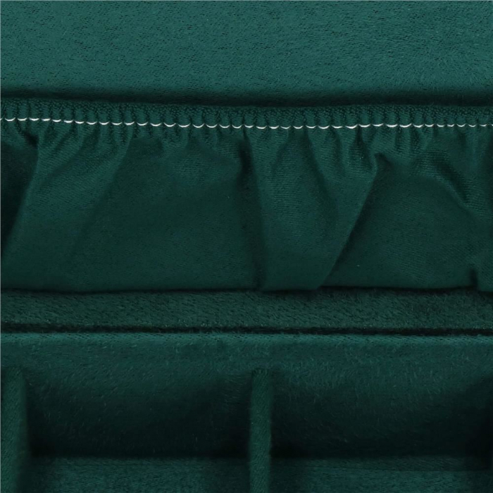 CUTIE PENTRU BIJUTERII, CATIFEA, VERDE, 27X19X10.5 CM, SPRINGOS [7]