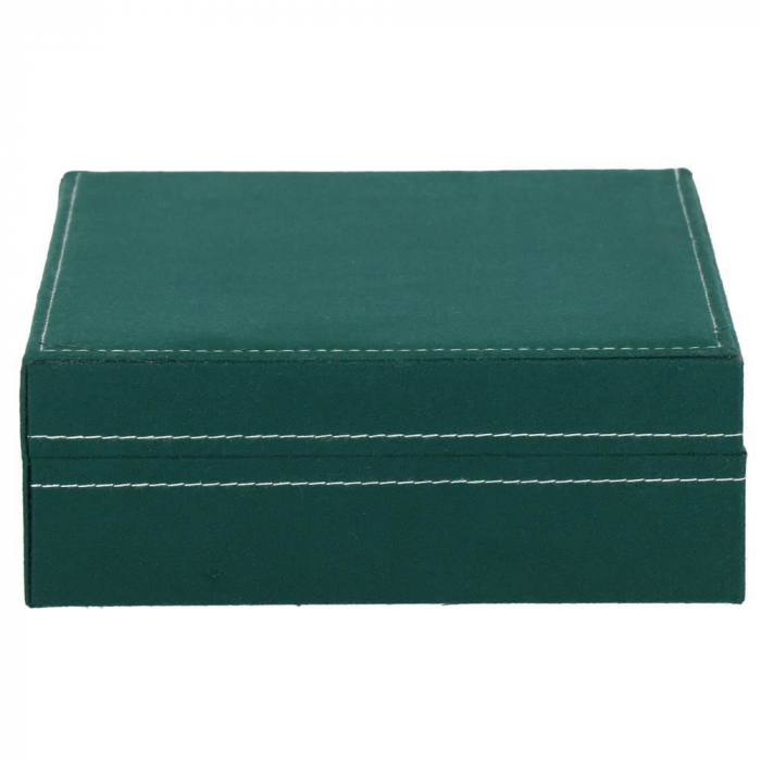 CUTIE PENTRU BIJUTERII, CATIFEA, VERDE, 28X19.5X7CM, SPRINGOS [21]