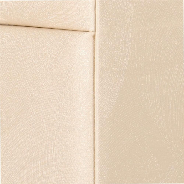 CUTIE PENTRU BIJUTERII, MDF SI PIELE, CREM, CU OGLINDA, 18X14X13.5 CM, SPRINGOS [9]