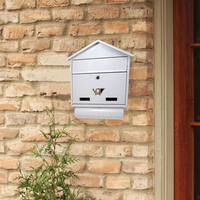 CUTIE POSTALA, CU LOC PENTRU ZIAR, ALB, FORMAT C4, 43X12X48 CM, DAMECH [3]