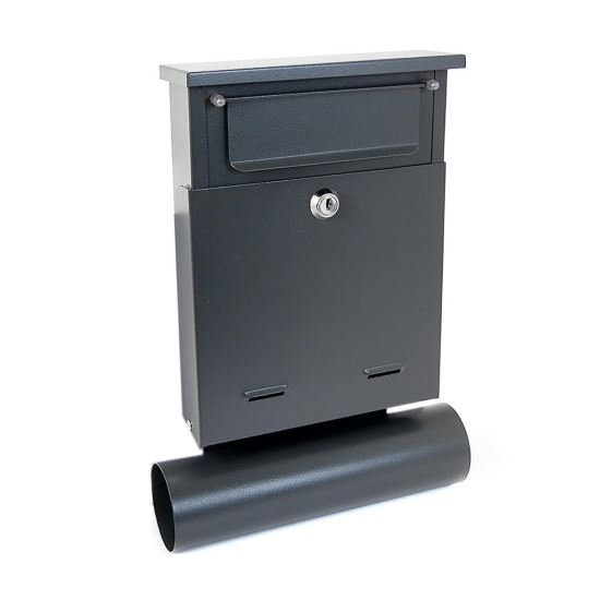 CUTIE POSTALA, CU LOC PENTRU ZIAR, GRAFIT, FORMAT B6, 23X6.5X33.5 CM, DAMECH [1]