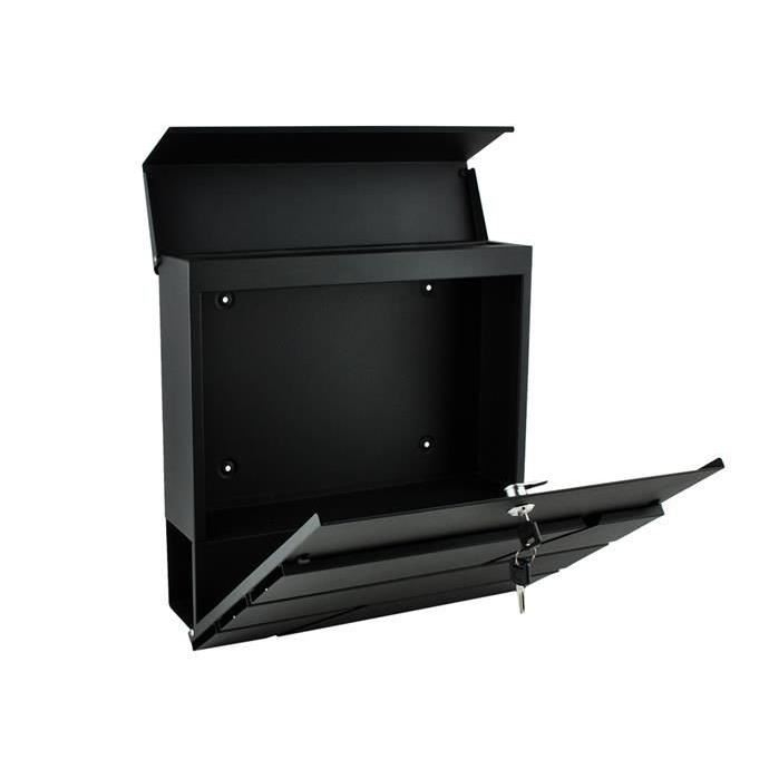 CUTIE POSTALA CU LOC PENTRU ZIAR, OTEL GALVANIZAT, ANTRACIT, 37X10X36.7 CM, MALATEC [8]