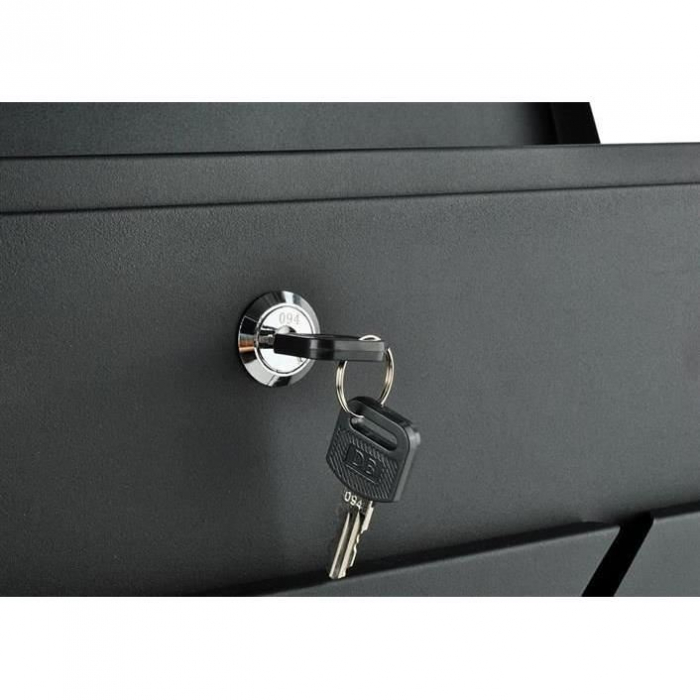CUTIE POSTALA CU LOC PENTRU ZIAR, OTEL GALVANIZAT, ANTRACIT, 37X10X36.7 CM, MALATEC [11]