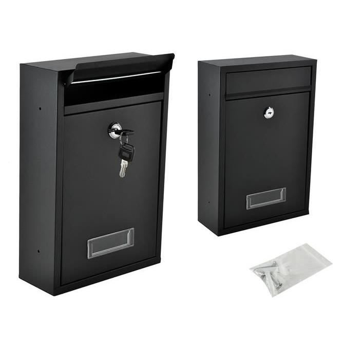 CUTIE POSTALA, OTEL GALVANIZAT, NEGRU, 21.7X8.5X32 CM, MALATEC [13]