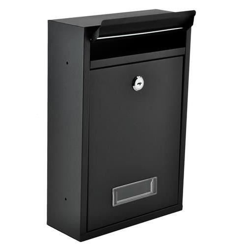 CUTIE POSTALA, OTEL GALVANIZAT, NEGRU, 21.7X8.5X32 CM, MALATEC [12]