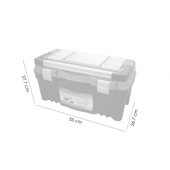 CUTIE SCULE CU ORGANIZATOR, MANER ALUMINIU, 55X26.7X27.7 CM, RICHMANN EXCLUSIVE [6]