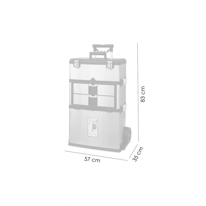 CUTIE SCULE CU ROTI, INOX, MAX. 36 KG, 57X35X83 CM, STREND PRO [2]