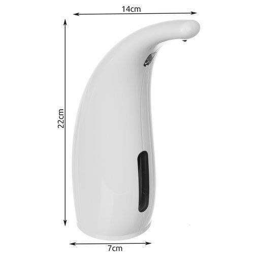 DOZATOR AUTOMAT PENTRU SAPUN LICHID, CU SENZOR, ABS+PC, ALB, 4XAAA, 300 ML, 7/14X22 CM, ISOTRADE [7]