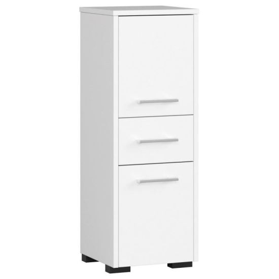 DULAP BAIE, PLACA LAMINATA, 1 SERTAR, 3 RAFTURI, 2 USI, ALB, 30X30X85 CM [1]