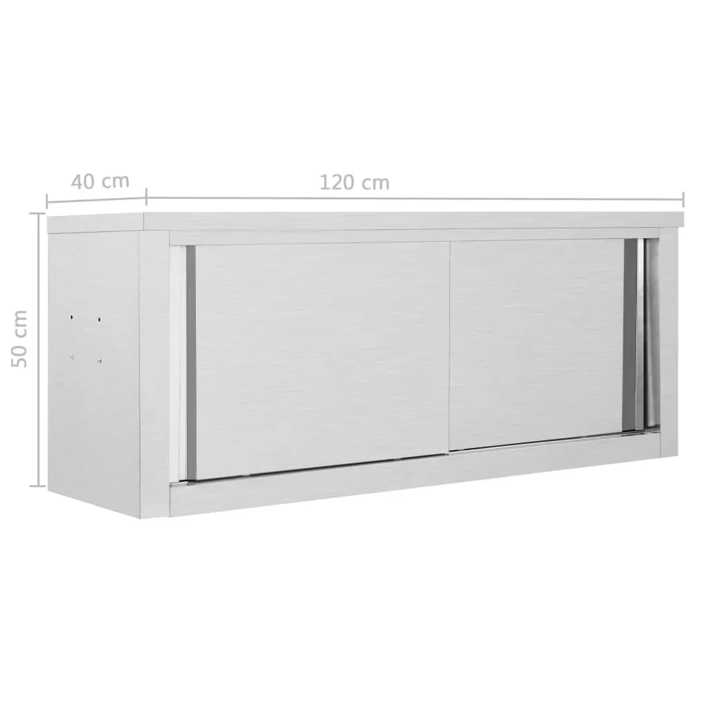 DULAP BUCATARIE CU USI GLISANTE, GRI, 120 X 40 X 50 CM [9]