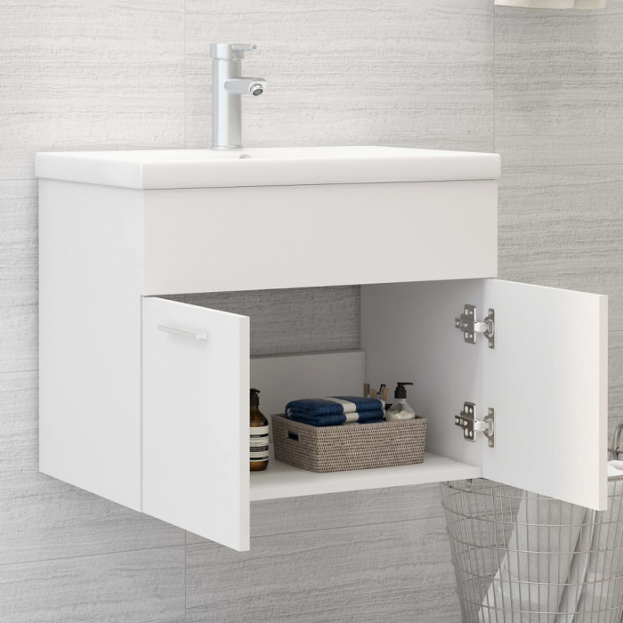 DULAP CU CHIUVETA INCORPORATA, ALB, 60 X 38.5 X 46 CM [3]
