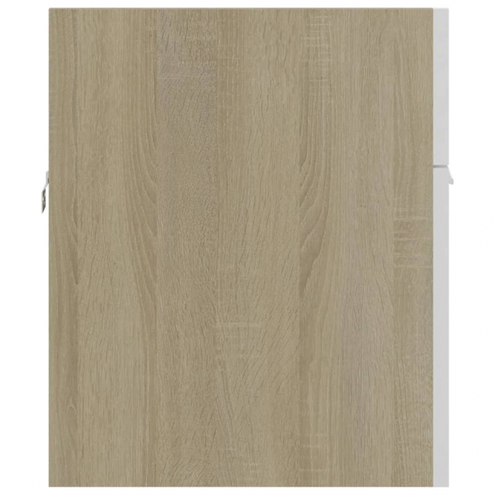 DULAP CU CHIUVETA INCORPORATA, ALB SI SONOMA, 90 X 38.5 X 46 CM [10]