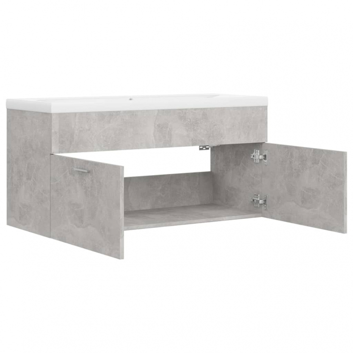 DULAP CU CHIUVETA INCORPORATA, GRI BETON, 100 X 38.5 X 46 CM [10]