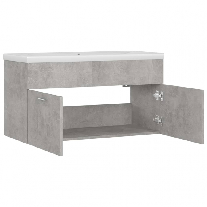 DULAP CU CHIUVETA INCORPORATA, GRI BETON, 90 X 38.5 X 46 CM [5]