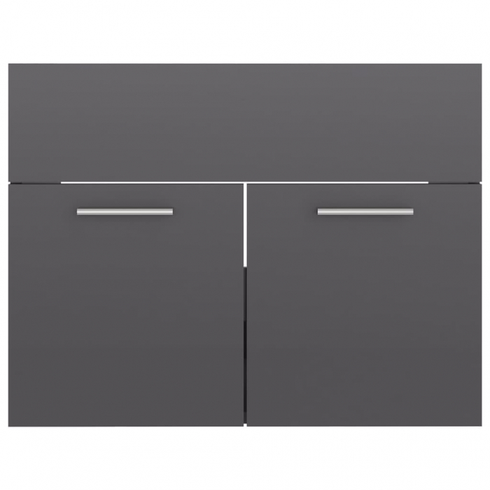 DULAP CU CHIUVETA INCORPORATA, GRI LUCIOS, 60 X 38.5 X 46 CM [8]