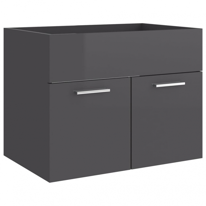 DULAP CU CHIUVETA INCORPORATA, GRI LUCIOS, 60 X 38.5 X 46 CM [6]