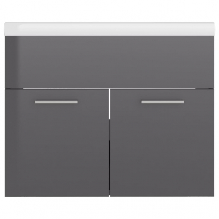 DULAP CU CHIUVETA INCORPORATA, GRI LUCIOS, 60 X 38.5 X 46 CM [7]