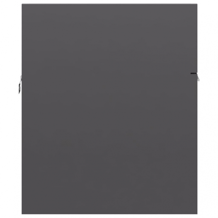 DULAP CU CHIUVETA INCORPORATA, GRI LUCIOS, 90 X 38.5 X 46 CM [10]