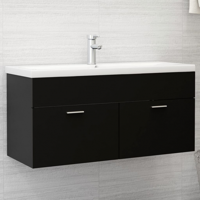 DULAP CU CHIUVETA INCORPORATA, NEGRU, 100 X 38.5 X 46 CM [1]