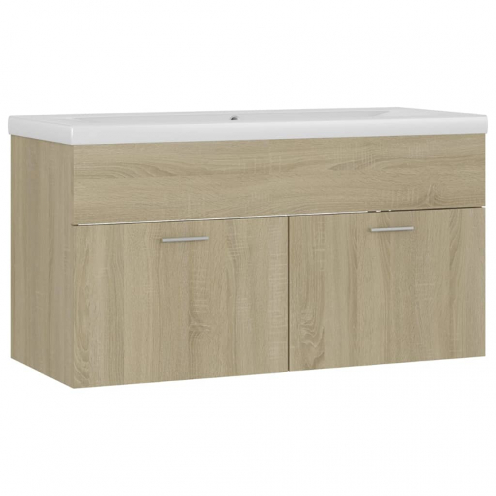 DULAP CU CHIUVETA INCORPORATA, STEJAR SONOMA, 90 X 38.5 X 46 CM [2]